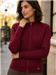 Chaqueta de punto trenzado cremallera