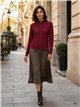 Chaqueta de punto trenzado cremallera