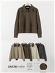 Chaqueta punto cuello efecto piel