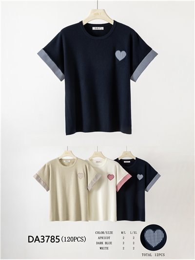 Jersey corazón vichy manga corta 2