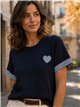 Jersey corazón vichy manga corta