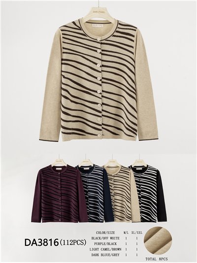 Chaqueta punto estampado cebra 2