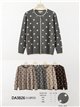 Chaqueta punto lunares ribete contraste