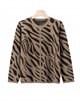 Chaqueta punto animal print cremallera