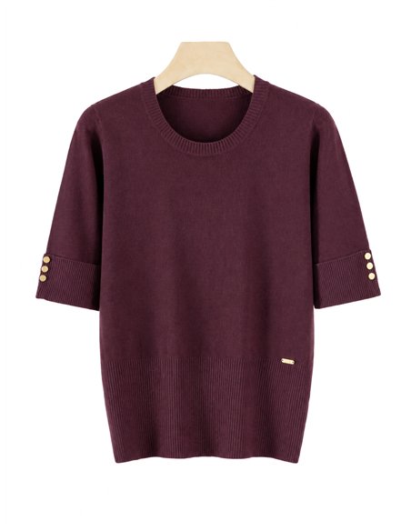 Jersey manga corta botones metálicos