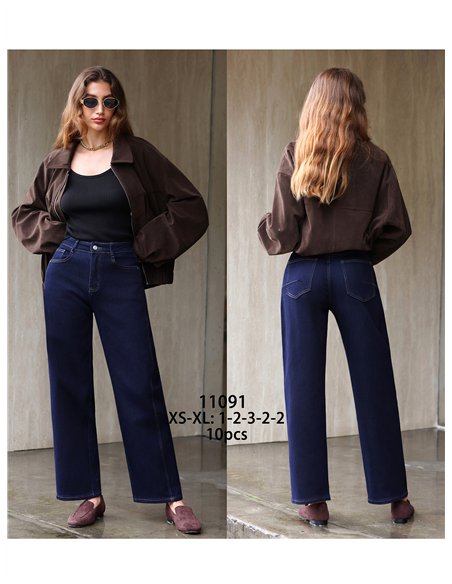 Jeans balloon azul índigo