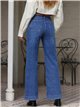 Jeans wide leg botones frontales