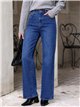 Jeans wide leg rayas finas