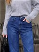 Jeans wide leg rayas finas