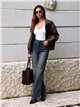 Weit geschnittene Jeans mit Wascheffekt und Bund