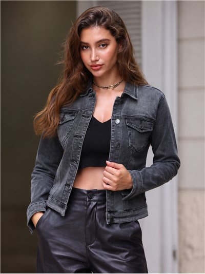 Chaqueta vaquera gris