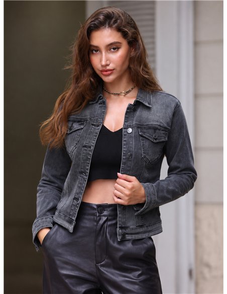 Chaqueta vaquera gris