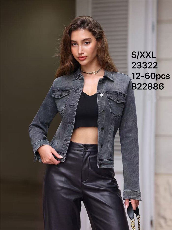 Chaqueta vaquera gris