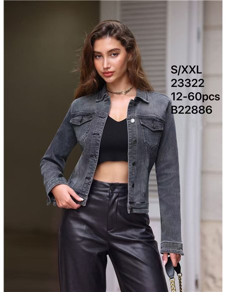 Chaqueta vaquera gris