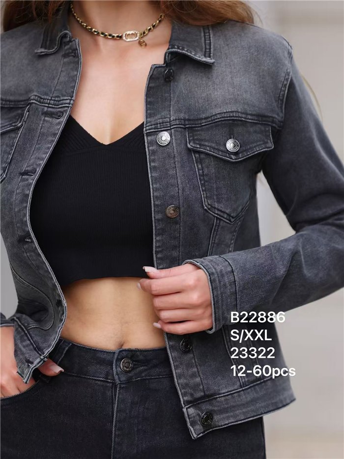 Chaqueta vaquera gris