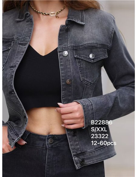 Chaqueta vaquera gris