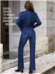 Dark indigo wide leg jeans