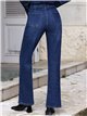 Dark indigo wide leg jeans