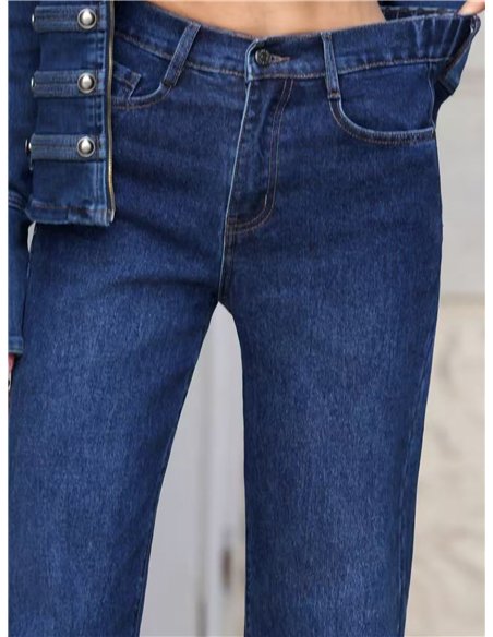 jeans a gamba larga blu indaco