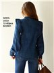 Statement ruffle denim shirt