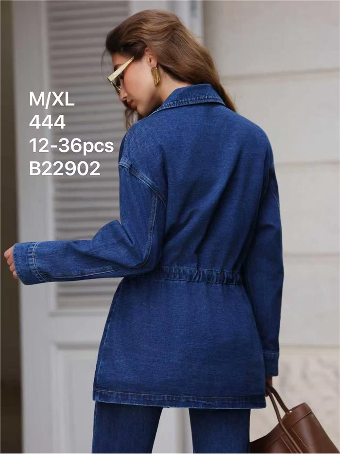 Verstellbare Utility-Jeansjacke