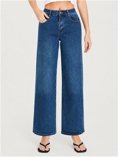 Jeans wide leg básicos