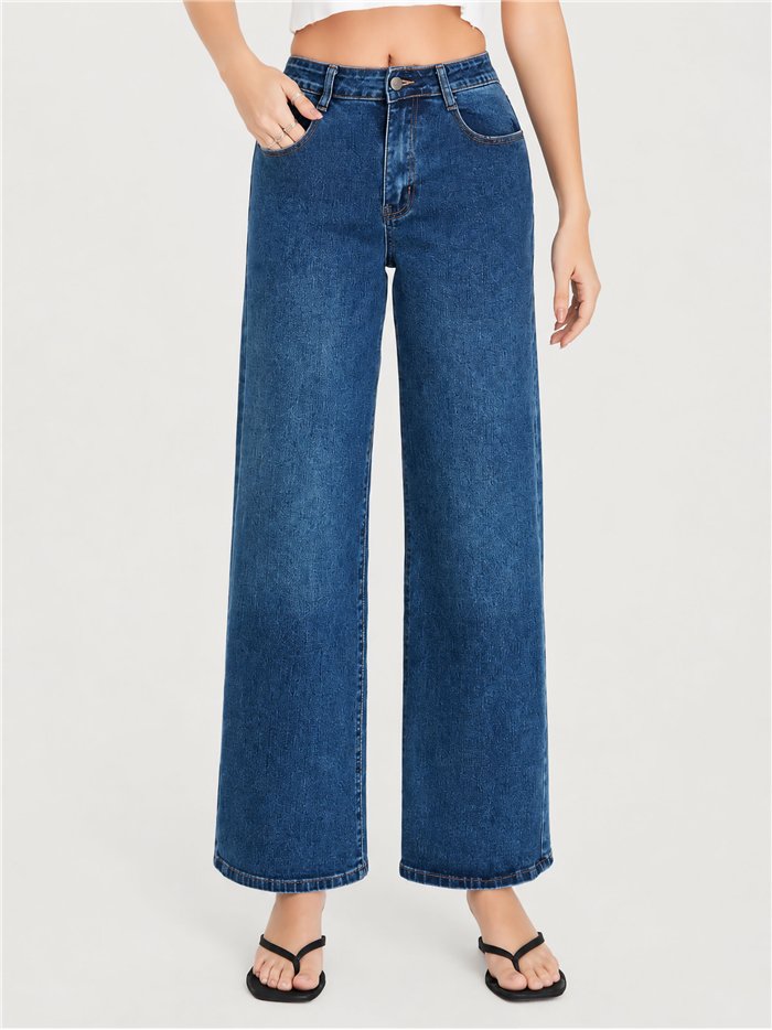 Jeans wide leg básicos