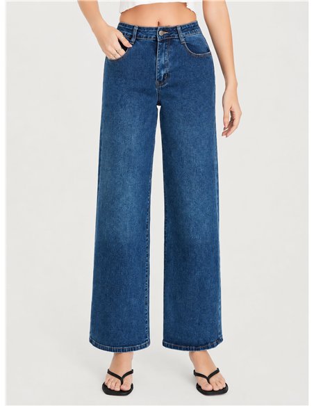 Jeans wide leg básicos