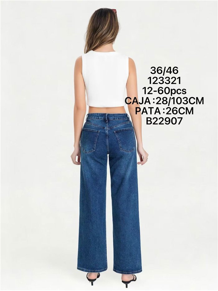 Jeans wide leg básicos