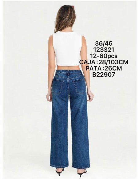 Jeans wide leg básicos