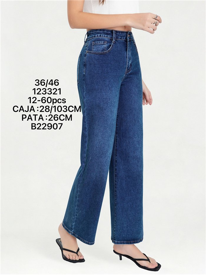 Jeans wide leg básicos