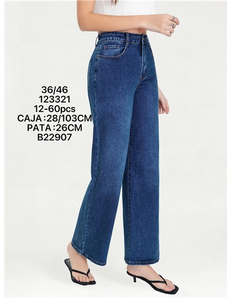 Jeans wide leg básicos