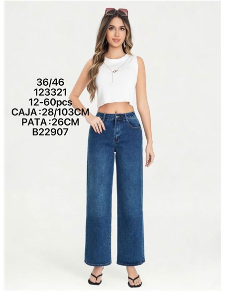 Jeans wide leg básicos