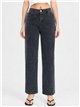 Jeans rectos gris lavado talla grande