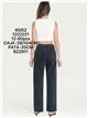 Jeans rectos gris lavado talla grande