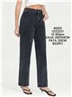 Jeans rectos gris lavado talla grande