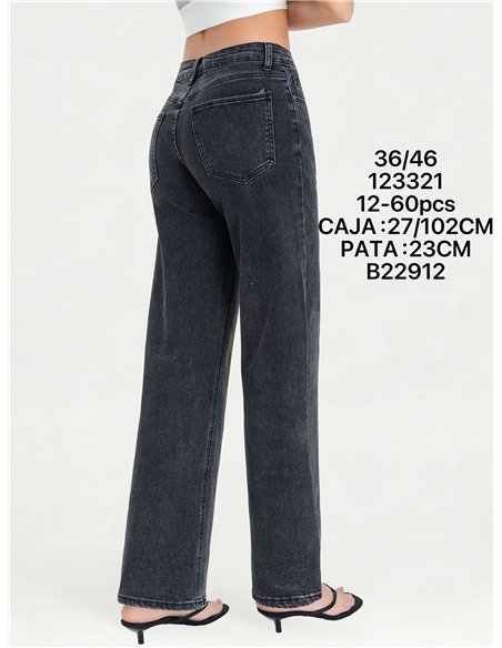 Gerade geschnittene graue Jeans