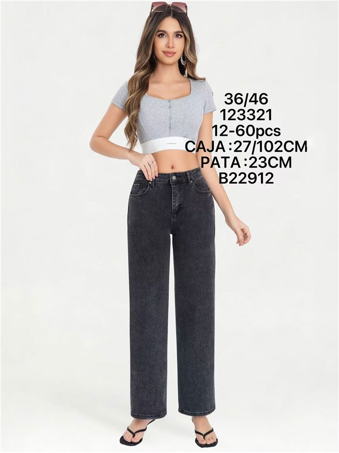 Gerade geschnittene graue Jeans