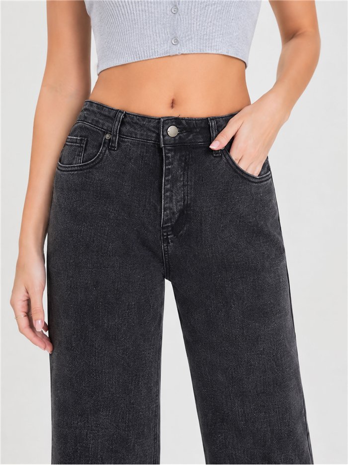 Gerade geschnittene graue Jeans