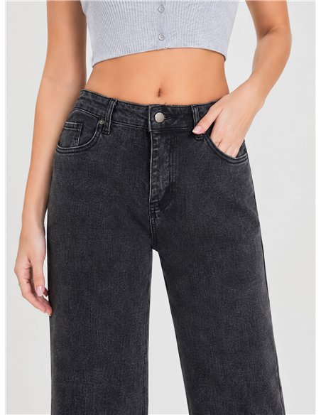 Gerade geschnittene graue Jeans