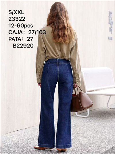 Jeans wide leg bolsillos trenzados 2