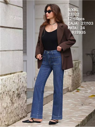 Jeans a gamba dritta con tasche borchiate 2