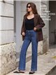 Jeans a gamba dritta con tasche borchiate