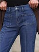 Jeans a gamba dritta con tasche borchiate