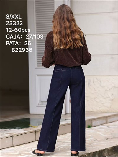 Jeans wide leg bolsillos pespunte 2