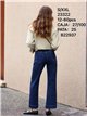 Jeans wide leg bolsillos tachuelas