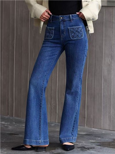 Jeans bolsillos trenzado