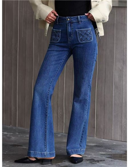 Jeans bolsillos trenzado
