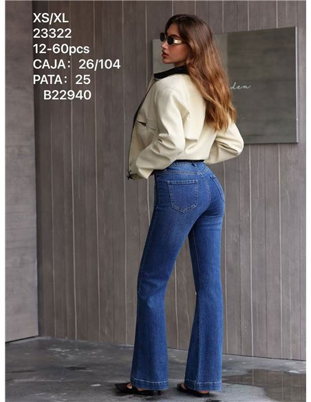Jeans bolsillos trenzado