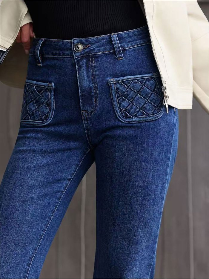 Jeans bolsillos trenzado